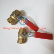 Van khóa đồng tay gạt ren trong 27