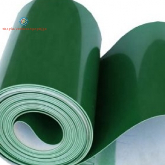 Băng tải PVC xanh trơn dày 2mm